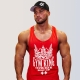 Gym King Stringer Tank Top Bodybuilding Tank Rot L