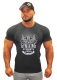 Gym King Fitted Stretch Tee Charcoal S