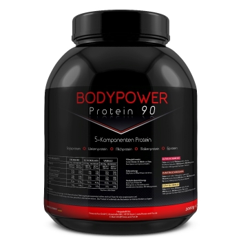 (X) Body Power Protein 90 2kg Dose Erdbeere