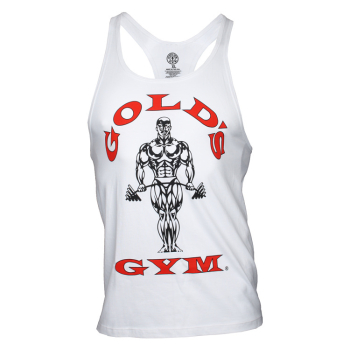 Golds Gym Classic Stringer Tank Top White/White S-XXL...