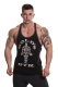 Golds Gym Muscle Joe Contrast Stringer Tank Black/Grey Marl