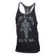 Golds Gym Muscle Joe Contrast Stringer Tank Black/Grey Marl