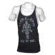 Golds Gym Muscle Joe Contrast Stringer Tank Black/Grey Marl