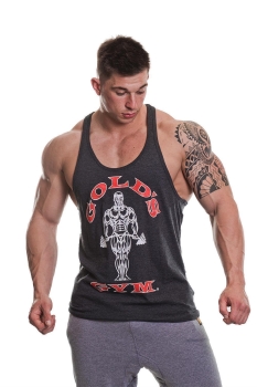 Golds Gym Classic Stringer Tank Top charcoal marl