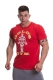 Golds Gym Muscle Joe T-Shirt Bodybuilding Fitness Clothes Red Cotton