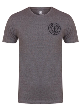 Golds Gym Basic Left Breast Shirt grey marl