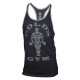 Golds Gym Muscle Joe Contrast Stringer Tank Black/Grey Marl XXL