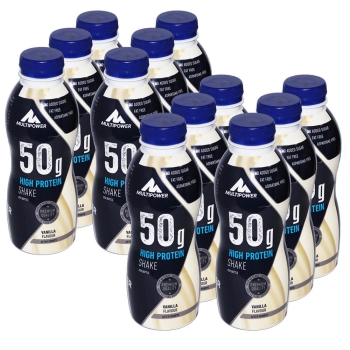 Multipower 50g High Protein Shake 12 x 500ml Flasche Pack...