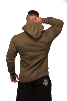 Gym King Gym Hoodie Olive Black Herren Bodybuilding Hoodie