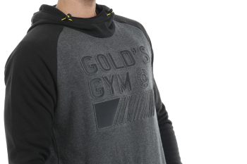 Golds Gym Mens Pullover Embossed Hoodie