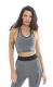 Golds Gym Ladies Seamless Crop Top Grey