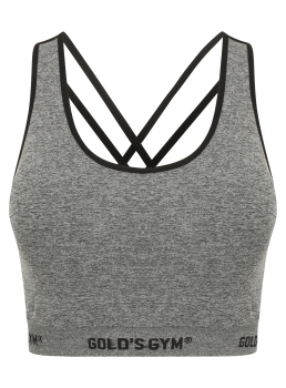 Golds Gym Ladies Seamless Crop Top Grey M-L