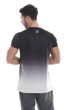 Golds Gym Crew Neck Performance T-Shirt Black/Gradient