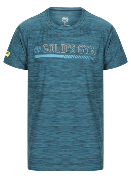 Golds Gym Crew Neck Performance T-Shirt Blue Marl