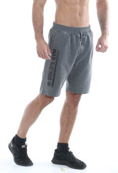 Golds Gym Embossed Short Charcoal Marl L