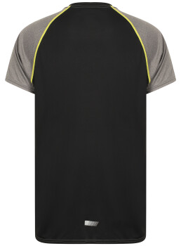 Golds Gym Crew Neck Performance T-Shirt Grey/Black