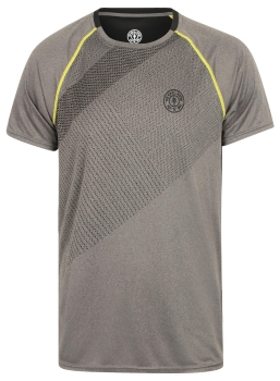 Golds Gym Crew Neck Performance T-Shirt Grey/Black M