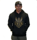 Gym King Mens Bodybuilding Gym Hoodie Black-Gold