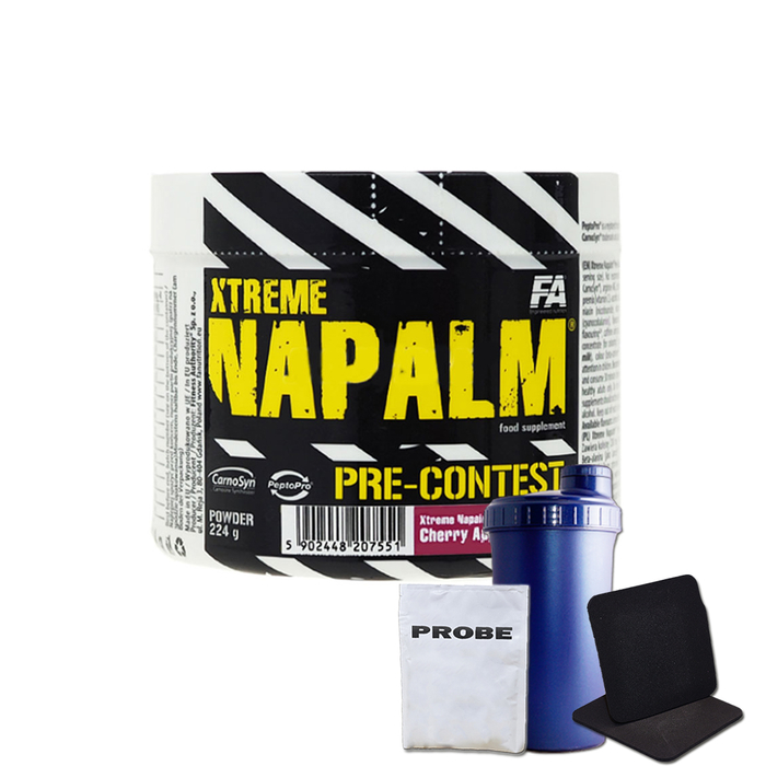 Fitness Authority Xtreme Napalm PreContest 224g + Bonus Lemon-lime Griffpolster