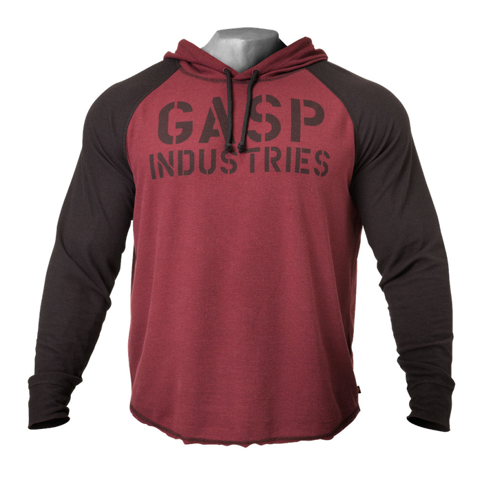 GASP Long Sleeve Thermal Hoodie  (220733) Maroon L