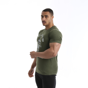 Golds Gym Camo Joe Printed T-Shirt Army