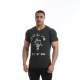 Golds Gym Camo Joe Printed T-Shirt Charcoal Marl