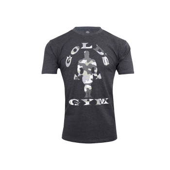 Golds Gym Camo Joe Printed T-Shirt Charcoal Marl L