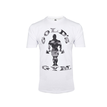 Golds Gym Camo Joe Printed T-Shirt White