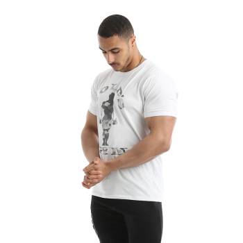 Golds Gym Camo Joe Printed T-Shirt White