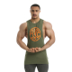 Golds Gym Drop Armhole Vest Tank Top khaki