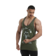 Golds Gym Camo Joe Printed Vest Tank Top army marl