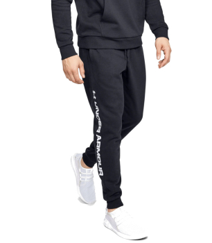 Under Armour Rival Fleece Wordmark Logo Jogginghose Black XXXL