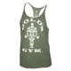 Golds Gym Muscle Joe Contrast Stringer Tank Army / White