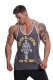 Golds Gym Muscle Joe Contrast Stringer Tank Grey Marl/White