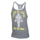 Golds Gym Muscle Joe Contrast Stringer Tank Grey Marl/White