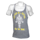 Golds Gym Muscle Joe Contrast Stringer Tank Grey Marl/White