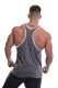 Golds Gym Muscle Joe Contrast Stringer Tank Grey Marl/White M