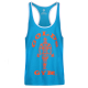 Golds Gym Muscle Joe Contrast Stringer Tank Turq/Orange