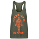 Golds Gym Classic Stringer Tank Top Army Marl/Orange M