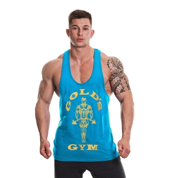 Golds Gym Classic Stringer Tank Top Türkis / Gelb M