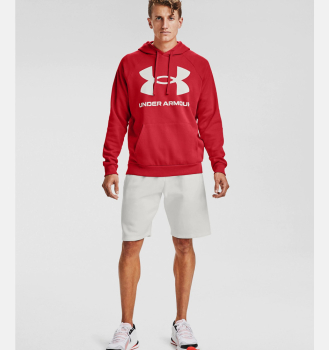 Under Armour Rival Fleece Big Logo Hoodie Red