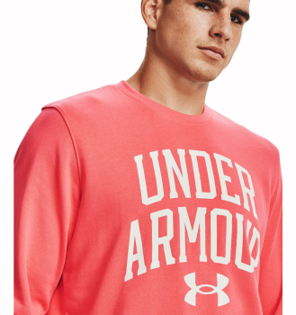 Under Armour Mens UA Rival Terry Crewneck Sweater Red