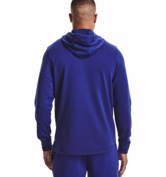 Under Armour Rival Terry Big Logo Hoodie Blue XXXL