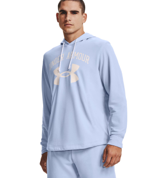 Under Armour Rival Terry Big Logo Hoodie Light Blue XXXL