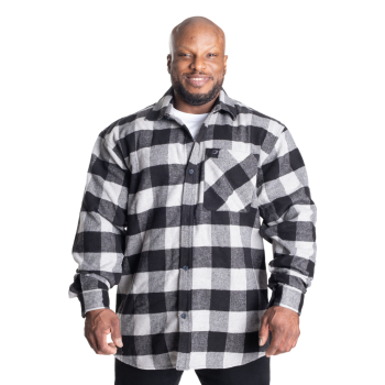 GASP Heavy Flannel Shirt Grey/Black XXL