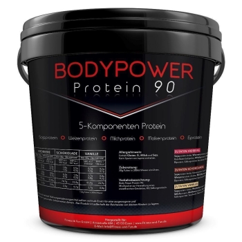 Body Power Protein 90 4kg Eiweiss Dose Vanille