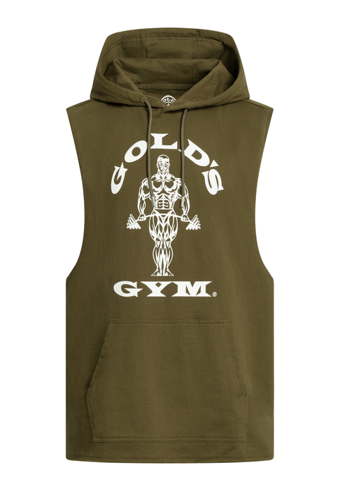 Golds Gym Muscle Joe Sleeveless Hoodie oliv XXL