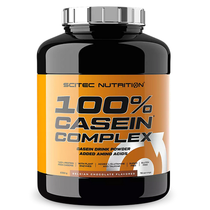 Scitec Nutrition 100% Casein Complex Protein 2350g Pulver Dose Belgische Schokolade