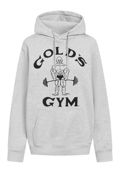 Golds Gym Classic Joe Heavyweight Hoodie Grey Melange