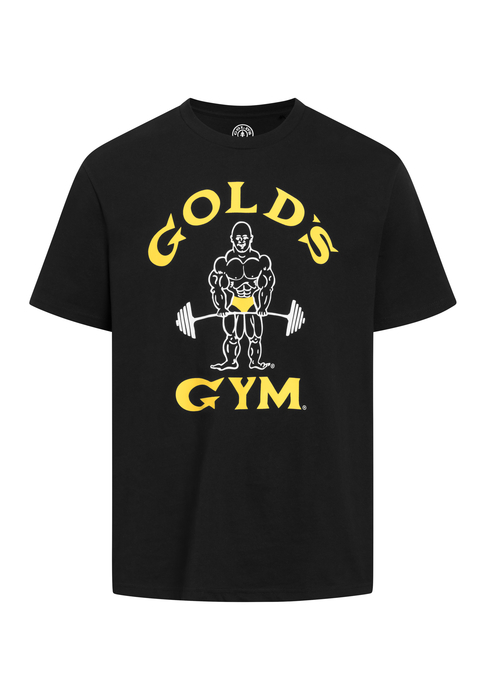 Golds Gym Classic Joe Crew Neck Tee Sport T-Shirt Black